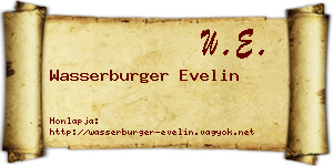 Wasserburger Evelin névjegykártya