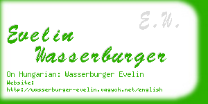 evelin wasserburger business card
